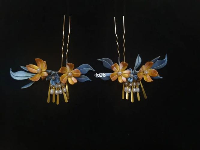 唐风缠花对簪_缠花_兴趣爱好_手工