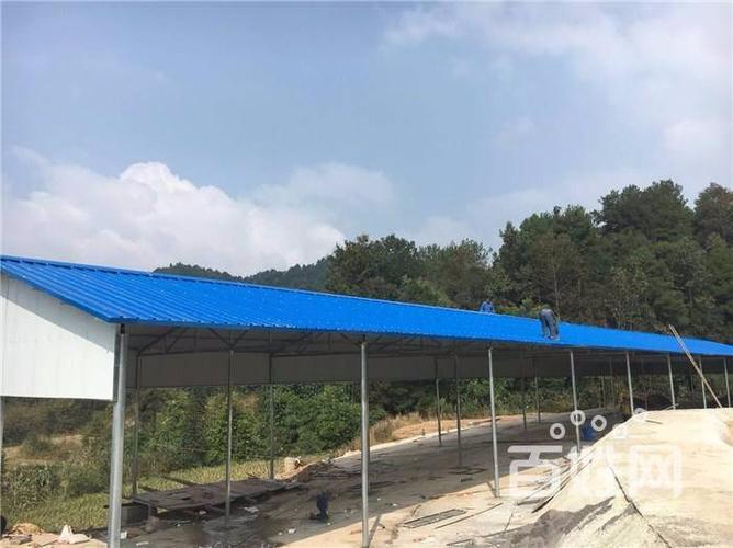 南宁彩钢瓦篷工地施工铁皮棚活动伸缩雨棚加固钢筋大篷