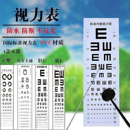 老花眼散光板眼镜店眼科近距0.3米验光检测卡标准对数近用视力表