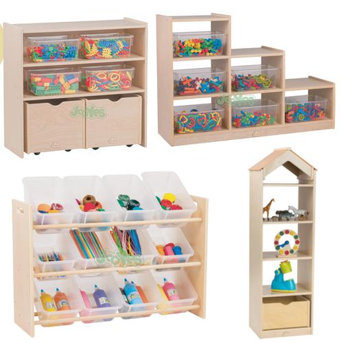 幼儿园早教阶梯玩具柜收纳架尖顶玩具整理柜两层抽屉柜精品怡系列