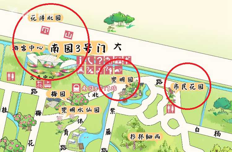 提前感受花博会魅力 花博南园手绘攻略地图来了!