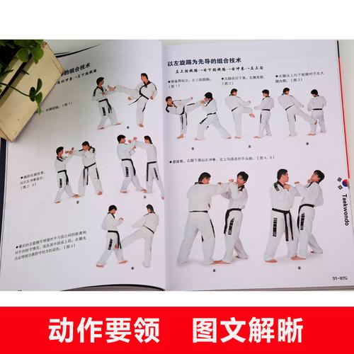 正版跆拳道基础入门快速实战技术自学教学视频教程 书