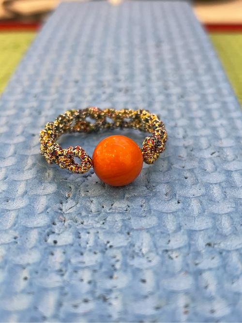 中国结论坛 珠珠戒指 小珠子戒指的编法图解,一个珠子怎么编戒指,网红