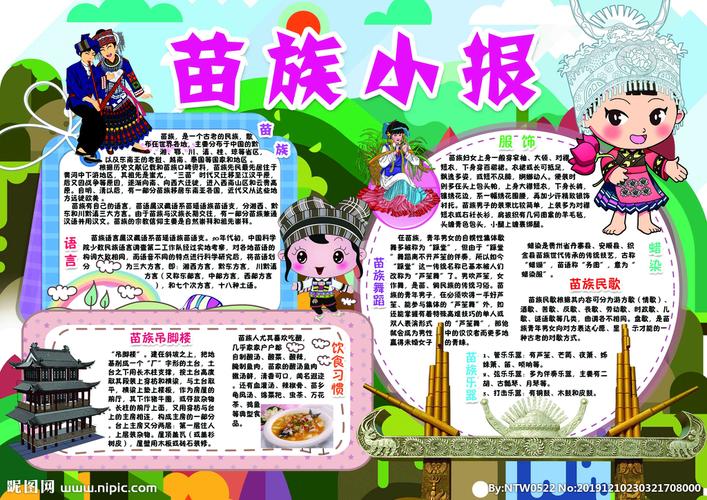 苗族文化节手抄报