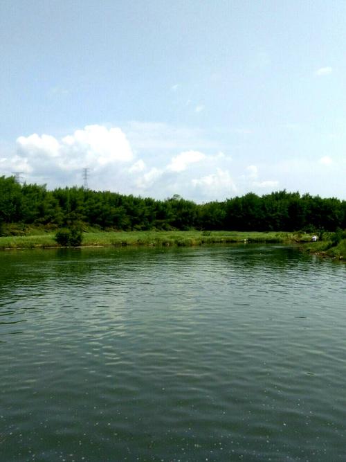 这里是吴山旁的小河,水碧绿的像一块无瑕的碧玉.