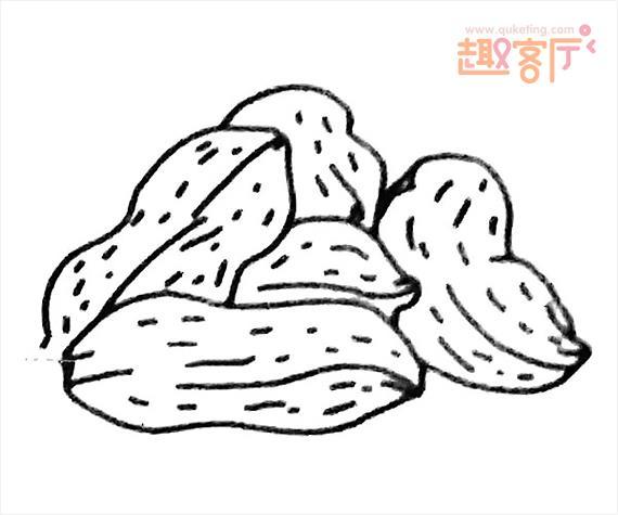 花生简笔画图片 花生儿童简笔画画法