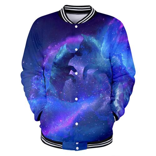 galaxy wolf baseball jackets plus size for men streetwear
