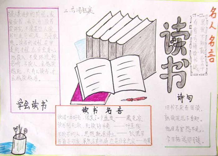 二年级读书手抄报图片