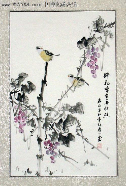 【立轴类】杨天羽花鸟画,野花啼色亦欣然,精美礼品装饰画,推荐收藏,z