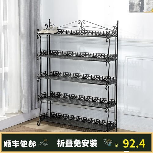 铁艺多层鞋架省空间经济型不锈钢简易家用门口宿舍折叠鞋柜置物架