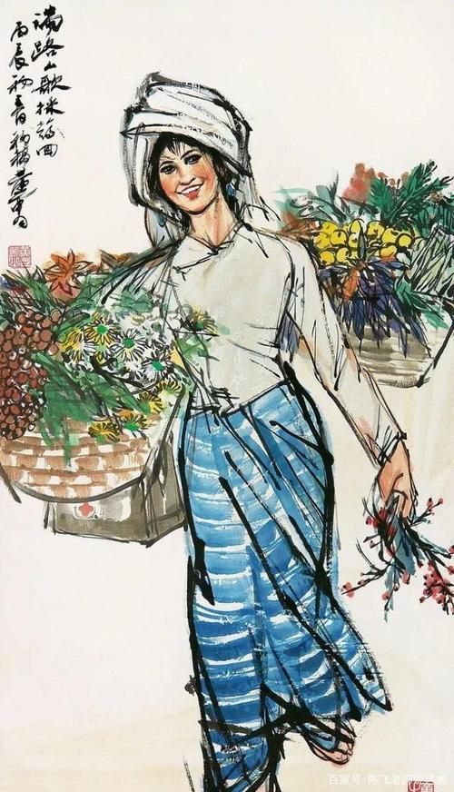 中国当代第一驴,人物画大师:黄胄中国画作品赏析