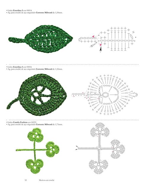 百余款漂亮毛线钩花图案钩针花朵叶子编织图解