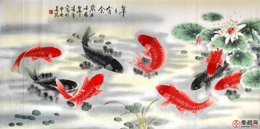 九鱼图风水画适合挂在什么位置?这些风水讲究你得知道