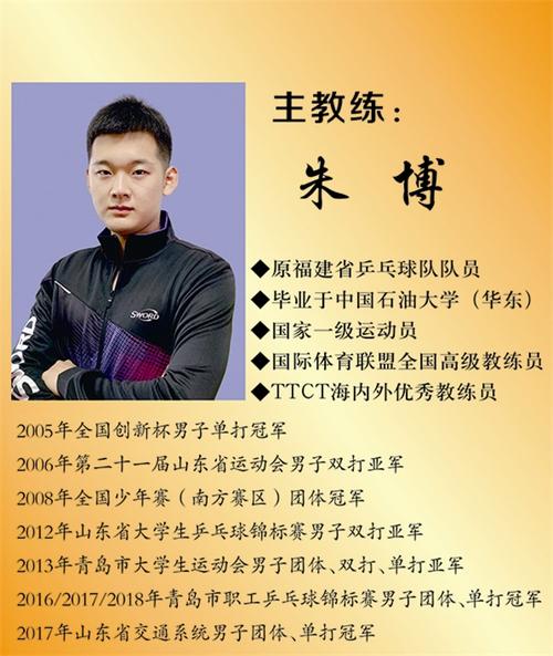 烟台朱博乒乓球培训俱乐部