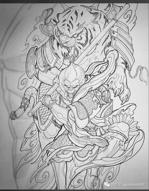 纹身手稿 纹身图案 新传统纹身素材 最新纹身线稿