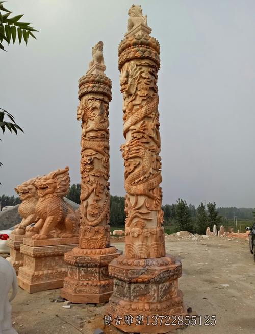 广场石雕龙柱石雕盘龙柱一种非常丰富艺术表现