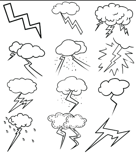 [手帐素材],闪电