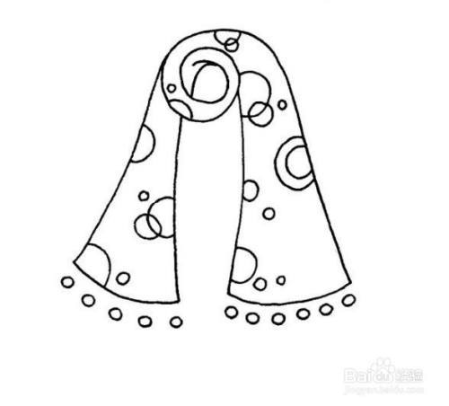 我喜欢的围巾简笔画