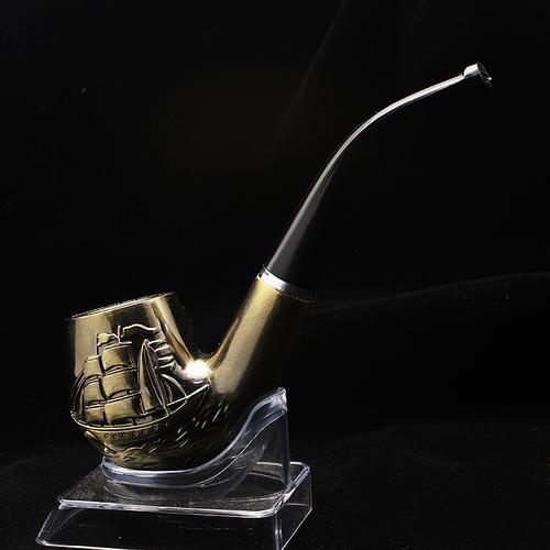 利润款创意礼品一帆风顺帆船烟斗 cw15浮雕大山渡轮仙境树脂烟斗