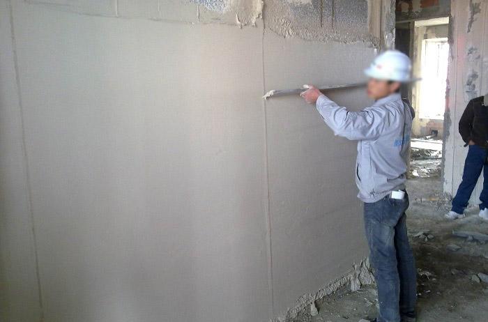 墙面装修石膏找平实例图