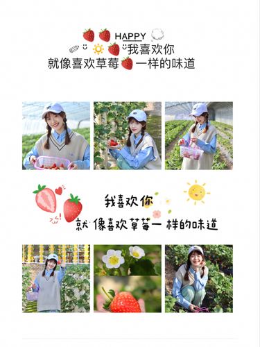 摘草莓朋友圈高级文案九宫格