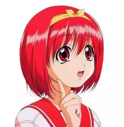 动漫女生头像红色头发
