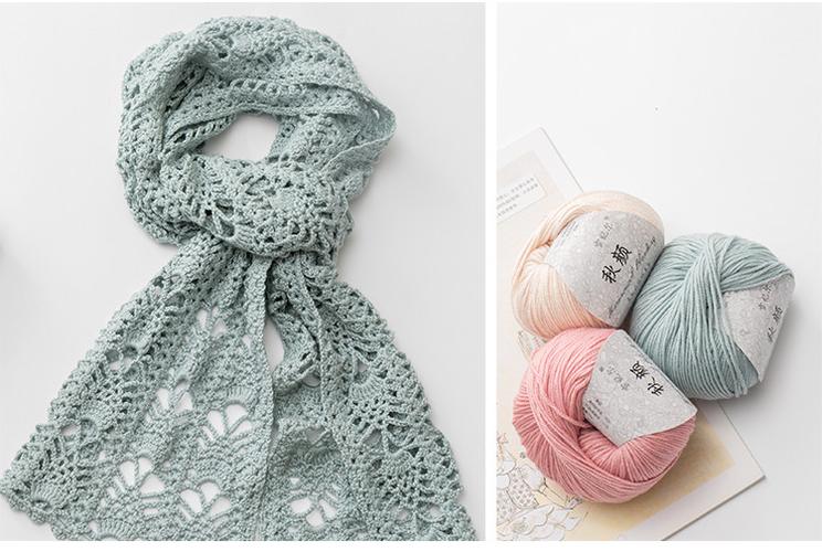 雪妃尔手工diy钩针编织镂空围巾优惠推荐