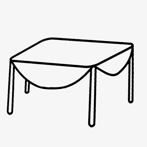 一张桌子简笔画