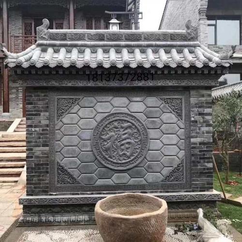 购客宫廷砖雕中式古建四合院装 饰仿古影壁墙直径一米福字圆形砖雕