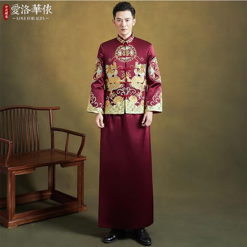 新郎秀禾服男装2020新款秋冬男士敬酒服中式结婚古代唐装男款秀禾