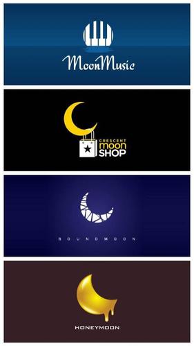 月亮元素logo设计!