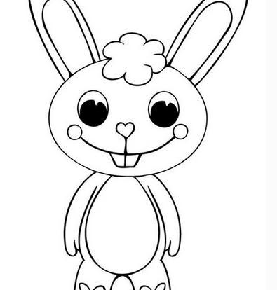 卡通动物简笔画的正面图片