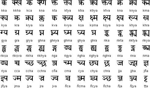 [梵语]复辅音表