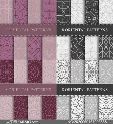 无缝四方连续图案背景矢量素材集v42