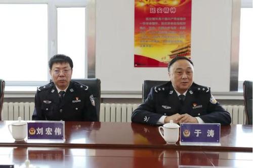 于涛同志来到南岗公安分局开展春节走访慰问