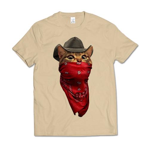 不撞衫 牛仔猫robber cat蒙面强盗猫纯棉染色印花男女