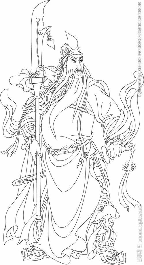 关公漫画简笔画