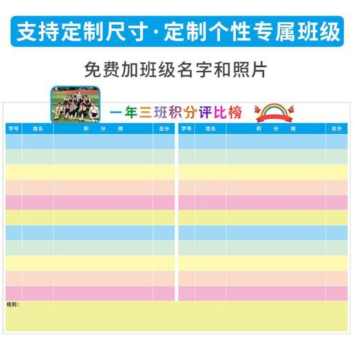 光荣榜墙贴评比栏班级教室布置装饰你追我赶幼儿园积分表小组文化