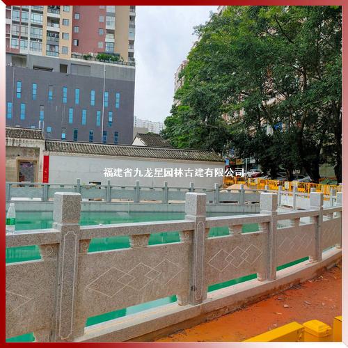 石雕装饰鱼池栏杆河道石雕护栏栏杆石雕栏杆定做