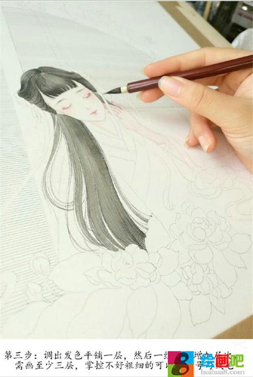 水彩画古风人物怎么画?古风水彩画教程