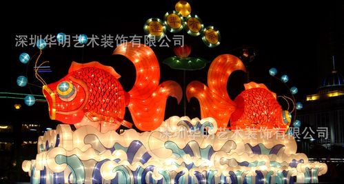 春节花灯会大型荷花灯造型 鲤鱼跃龙门 中国龙 中秋国庆花灯制作
