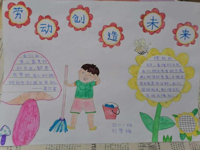 市五小"五一"劳动节手抄报