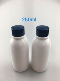 供应250ml足沐瓶 pet 液体瓶 白色塑料瓶 洗发水瓶 沐浴露瓶 旋