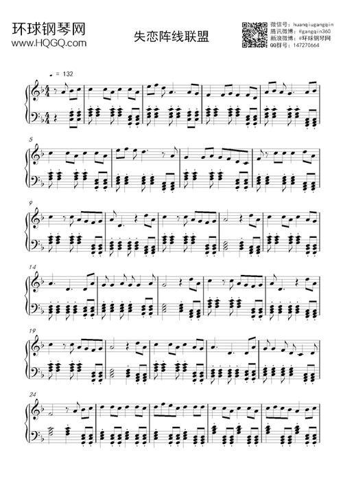 失恋阵线联盟(简易版)-草蜢钢琴谱第1页