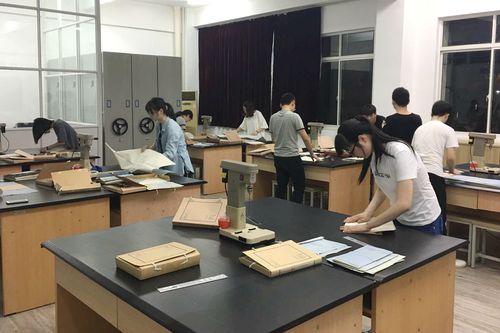 同学们认真整理档案