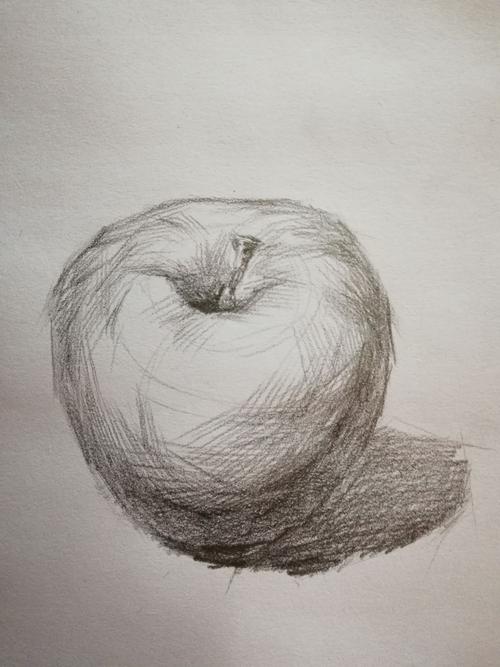 素描苹果步骤