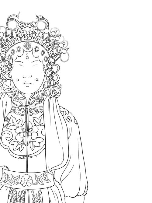 京剧手绘第一弹_手绘_京剧_文化_绘画