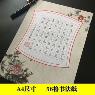 56格硬笔书法作品钢笔比赛练习a4纸