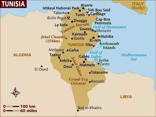 突尼斯地图
