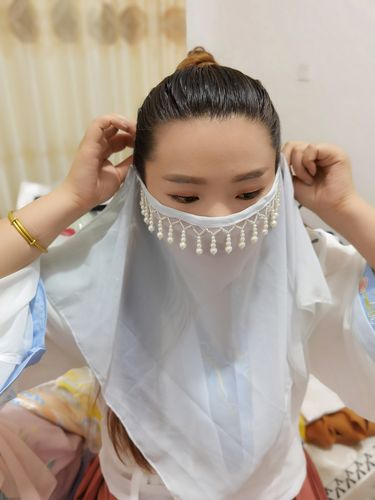 迷仙纪汉服9.9惊喜珍珠面纱女百搭配饰防晒遮阳古风蒙面遮脸